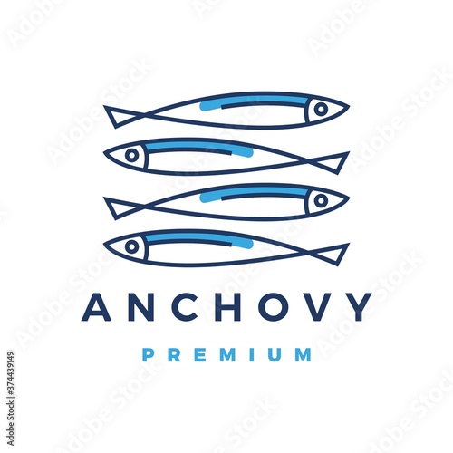 anchovy logo vector icon illustration