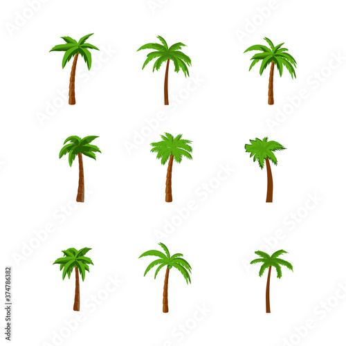 palm trees set