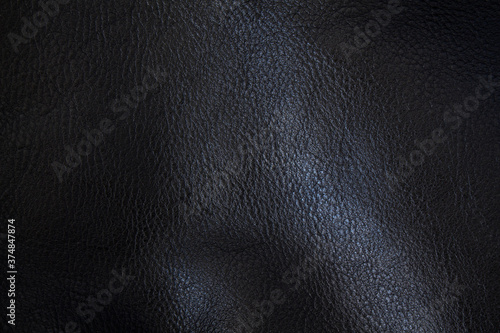 Close-up of seamless black leather texture