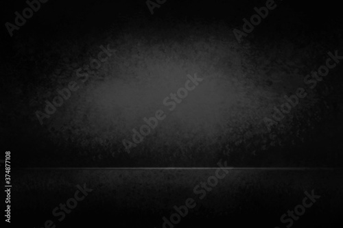 Black, dark and gray abstract wall and studio used for background and display your product