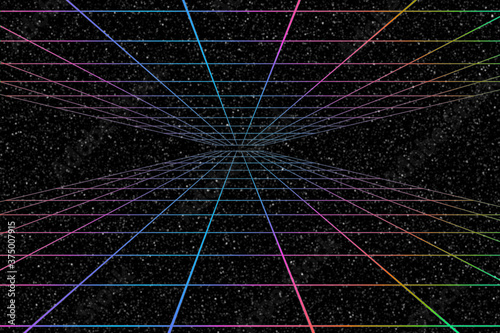 An abstract rainbow colored grid background image.