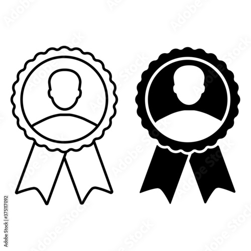 Ambassador icon vector set. Achievement illustration sign collection. quality symbol.