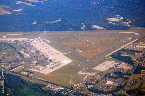 An aerial view of Maguire Air Force Base, New Jersey