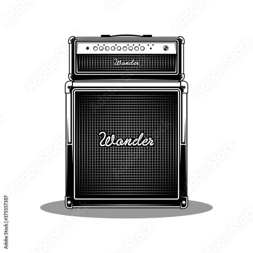 The wonderful amplifier illustration vector