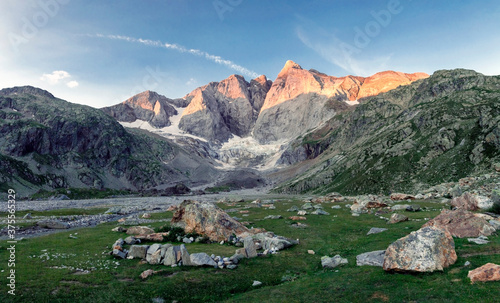 Vignemale mountain highest of the French Pyrenean summit in the Pyrenees National Park, Hautes-Pyrenees, France, Europe