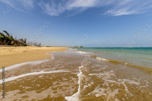 Beautiful seascape background with sea and beach