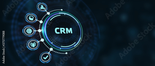 Business, Technology, Internet and network concept. CRM Customer Relationship Management.