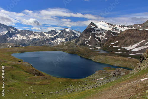 Lovely lakes nestled in the Gran Paradiso National Park.