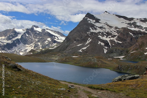 Lovely lakes nestled in the Gran Paradiso National Park.