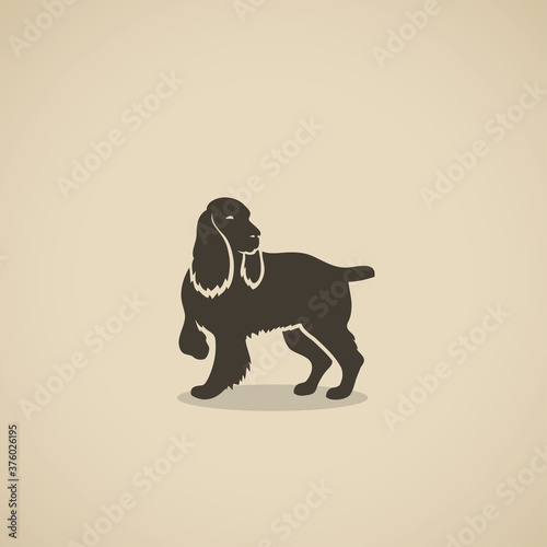 English Cocker Spaniel dog - vector illustration 