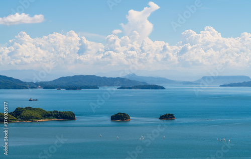 岡山県瀬戸内市の牛窓湾、日本の風景