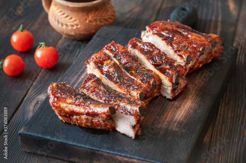 Grilled pork ribs