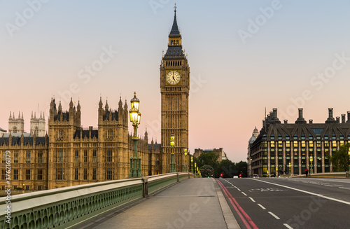 big ben in london in the morning