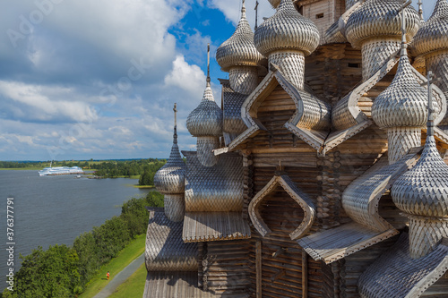 Famous wooden buildings on the island Kizhi Russia