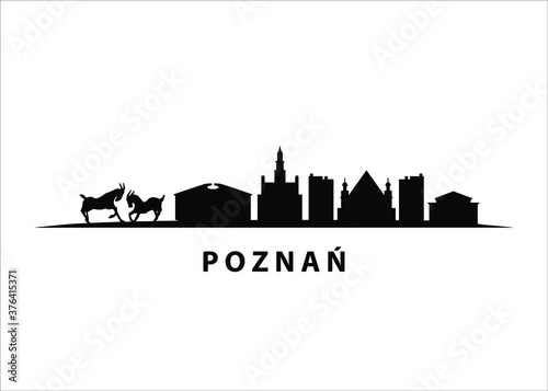 Poznań Skyline Black Vector City Graphic Silhouette