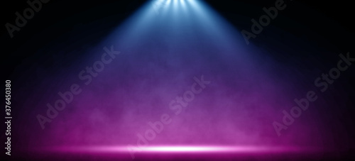 Stage light with colored spotlights