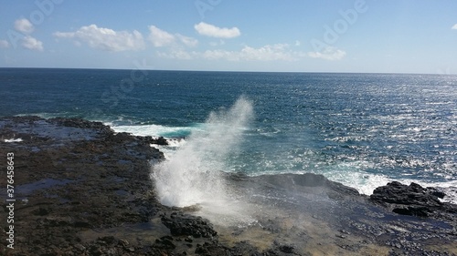Hawaii ocean and blow hole