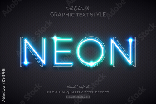 Glow Neon Editable Text Style Effect Premium