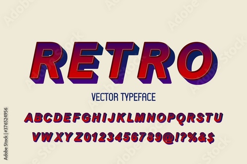 classic lettering, alphabet font, orange style background, typeface vector design