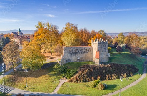 Nowy Sącz, Ruiny zamku w jesiennych kolorach