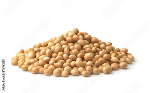 Pile of dried soybeans