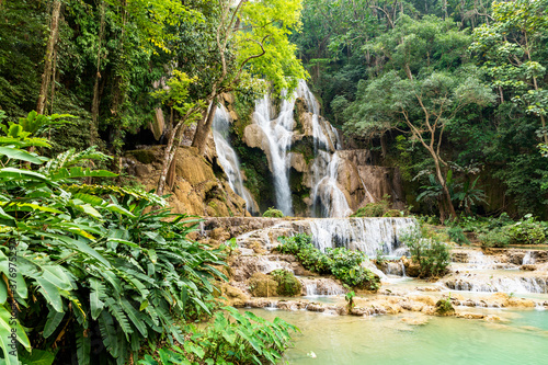 Tat Kuang Si, Wasserfall bei Luang Prabang in Laos.