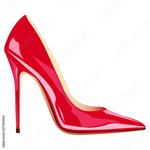 red high heel shoes