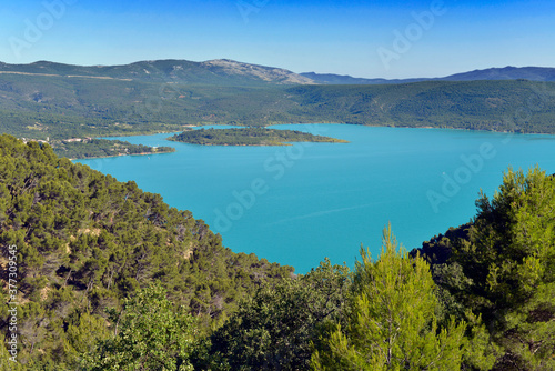 Lake of Sainte-Croix in the Alpes-de-Haute-Provence department in southeastern France.