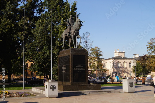Poland, Lublin, Litewski Square - Monument to the Marshal of Piłsudski. 