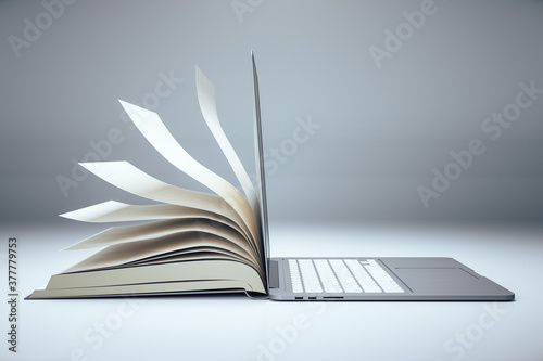 Abstract open book notebook