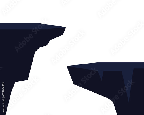 Isolated two cliffs vector design