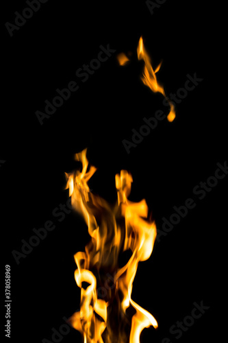 Burning flame