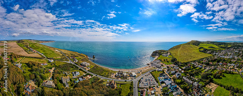 Aerial panoramic view of Isle of WIght
