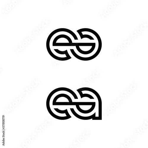 e a ea initial logo design vector symbol graphic idea creative