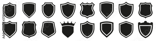 Shield icons set. Protect shield vector