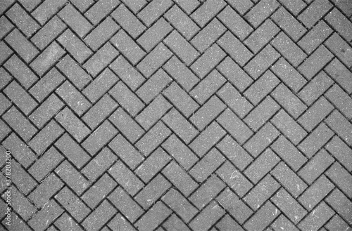 Paving slabs, clinker paving stones one of types of paving slabs laying, black and white colorless background