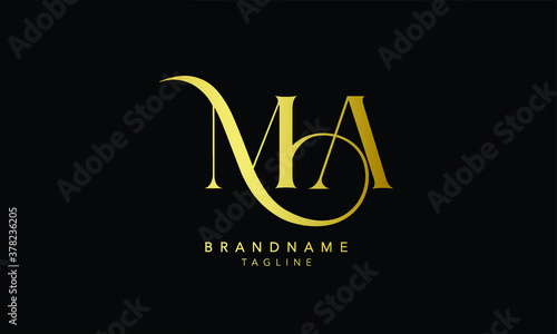 Alphabet letters Initials Monogram logo MA, AM, M and A