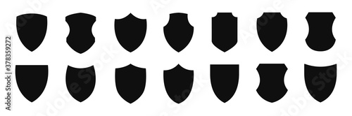 Shield icon vector set illustration