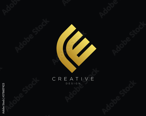 Professional and Minimalist Letter CE Logo Design, Editable in Vector Format