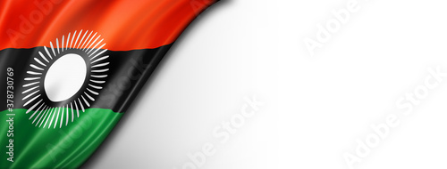 Malawi flag isolated on white banner