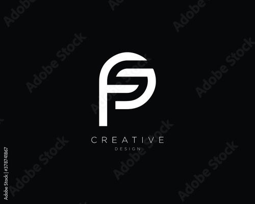 Professional and Minimalist Letter FS PS Logo Design, Editable in Vector Format