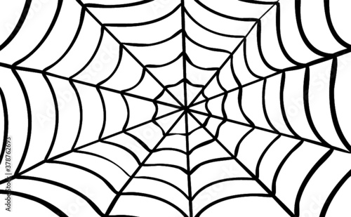 Black Cobweb, background. Vector Spider happy halloween party day fun funny spooky logo creepy horror insect hush dia 31 october fest Spiderman hallow Webbing line pattern Unlucky Accident zombie.