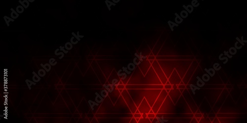 Dark Red vector layout with lines, triangles. Decorative design in abstract style with triangles. Template for landing pages.
