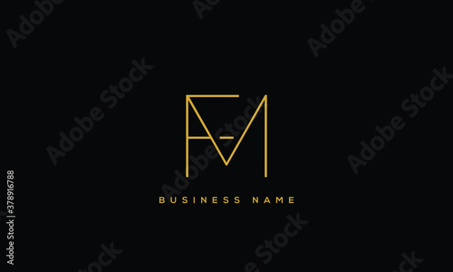 Initial FM Letter Linked Logo. Creative Letter FM Modern Business Logo Vector Template. FM Logo Design