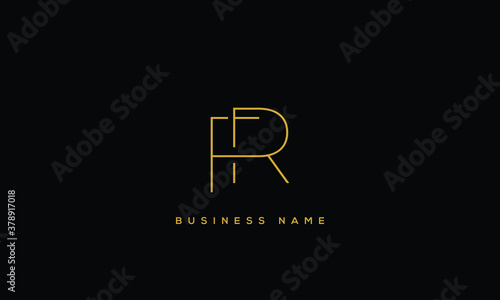 RF ,FR ,R ,F Abstract Letters Logo Monogram