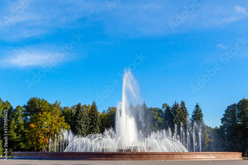 Large fountain in a European city