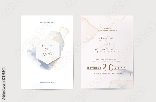 Elegant engagement wedding invitation template