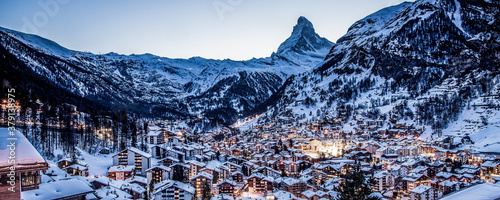 amazing view of Matterhorn peak from Zermatt