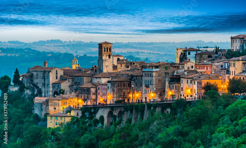 View of Narni, an ancient hilltown of Umbria, Italy