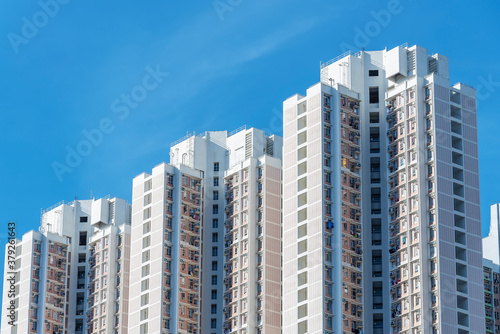 High rise residential building of public estate in Hong Kong city